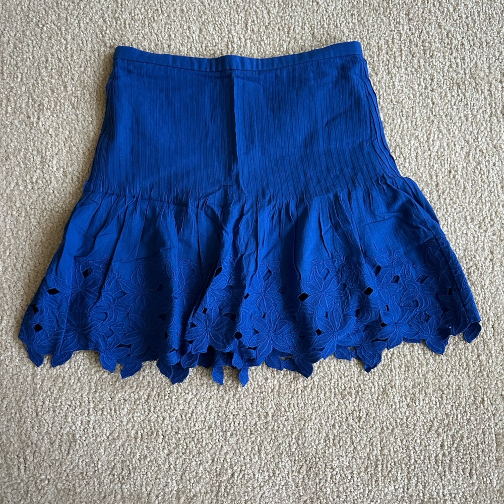 J.Crew Blue Eyelet Hem Skirt - Size 2